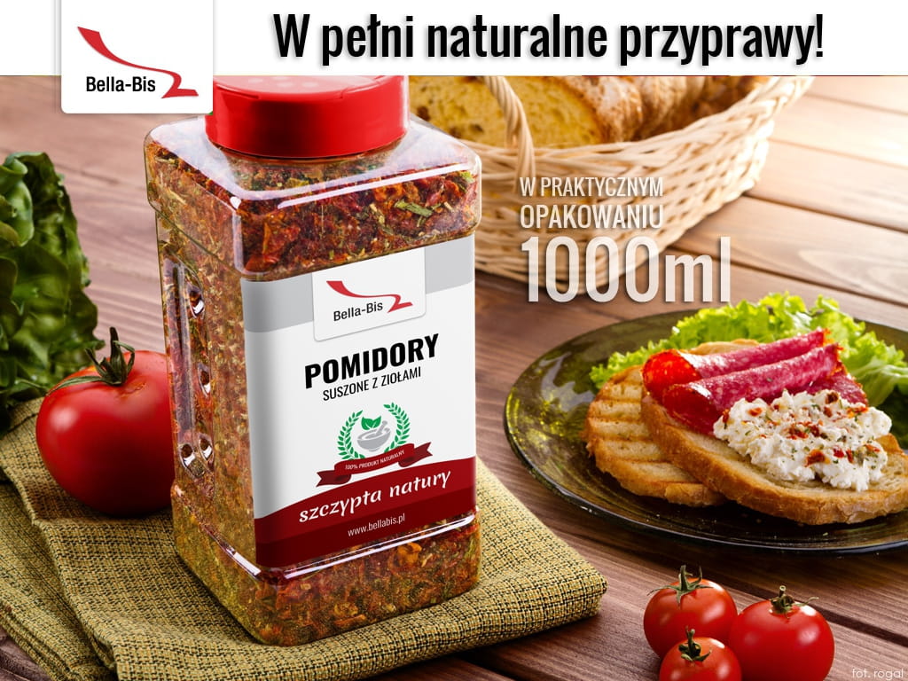 POMIDORY SUSZONE Z ZIOŁAMI - Słoik 300 g